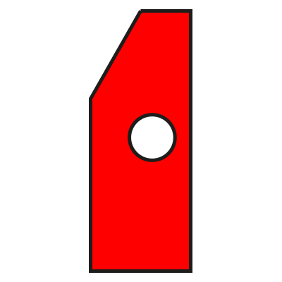 Disegno della forma del modello di trofeo selezionato.